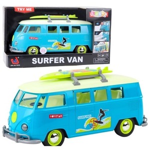 Van surfer bus z deską surfingową światło dźwięk