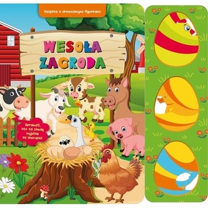 Wesoła zagroda. Książka z drewnianymi figurkami