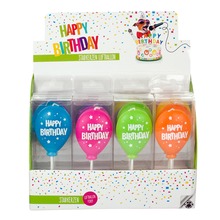Świeczka balon BIRTHDAY FUN 1szt mix kolorów