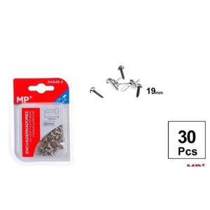 Ćwieki ozdobne srebrne 19mm 30szt