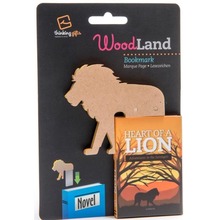 WoodLand Lion drewniana zakładka do książki - lew