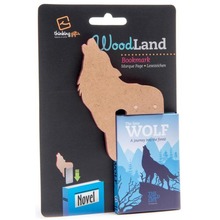 WoodLand Wolf drewniana zakładka do książki - wilk