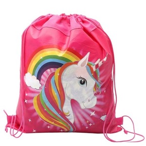 Worek na buty Jednorożec Tęcza różowy
