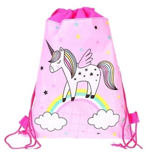 Worek na buty Jednorożec Tęcza różowy