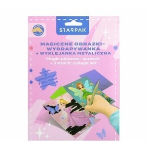 Wydrapywanka z wyklejanką metaliczną