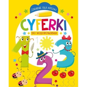 Zadanie dla kredki. Cyferki do kolorowania