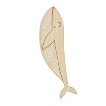 Zakładka drewniana - Wieloryb