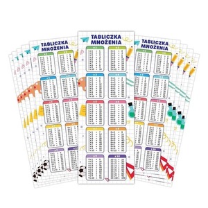 Zakładki do książek - Tabliczka mnożenia (10szt)