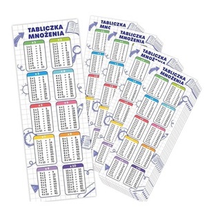 Zakładki do książek - Tabliczka mnożenia (25szt)