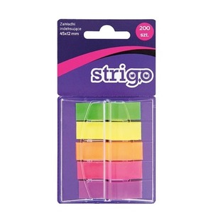 Zakładki indeksujące 45x12 5 kolorów 200 kartek