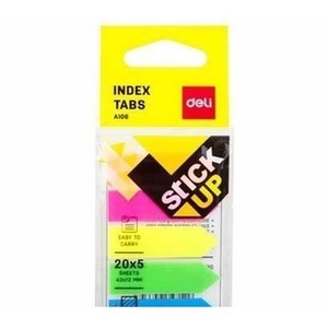 Zakładki indeksujące PP 43x12mm 5 kolorów DELI
