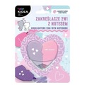 Zakreślacze Serce 2w1 z notesem KIDEA