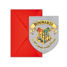 Zaproszenia Harry Potter Hogwarts House 6szt.