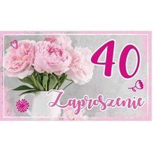 Zaproszenie Urodziny 40 (10szt)