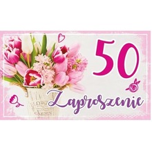 Zaproszenie Urodziny 50 (10szt)