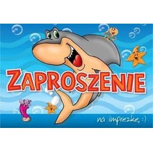 Zaproszenie ZZ-035 Imprezka rekin (5 szt.)