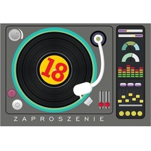 Zaproszenie ZZ-055 Urodziny 18 DJ (5 szt.)
