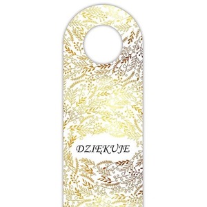 Zawieszka na butelkę - Dziękuję złote
