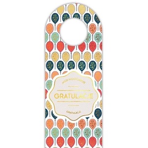 Zawieszka na butelkę - Gratulacje balony