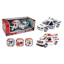 Zestaw aut miejskich - policja i ambulans