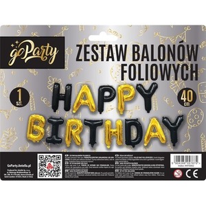Zestaw balonów foliowych Happy Birthday mix