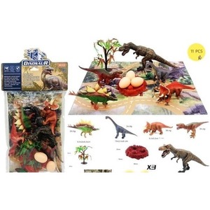 Zestaw dinozaurów z jajkiem i matą