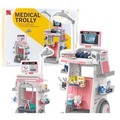 Zestaw doktor wózek medyczny różowy 26el