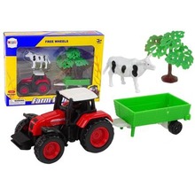 Zestaw farma + traktor + krowa