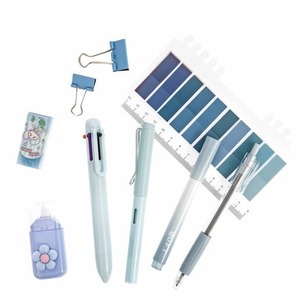 Zestaw szkolno biurowy pastel blue 9el