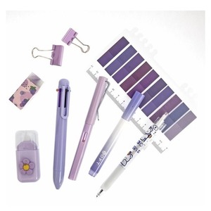 Zestaw szkolno biurowy pastel purpl 9el