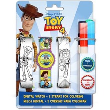 Zestaw zegarek cyfrowy z paskami do kolorowania Toy Story WD20340