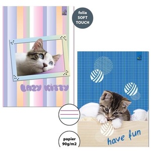 Zeszyt A4/32K 3-linie kolor 90g BF Cats (6szt)