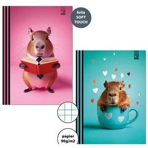 Zeszyt A4/32K kratka 90g Kapibara (6szt)