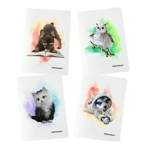 Zeszyt A4/32K linia kolor PP Joy (4szt) NARCISSUS