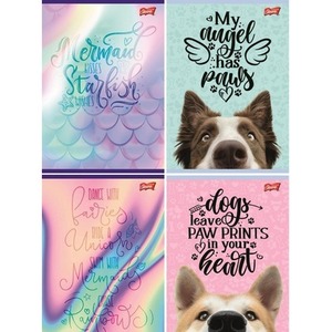 Zeszyt A4/32K linia okładka laminowana mix (15szt)