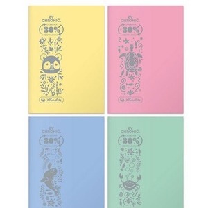 Zeszyt A5/32K kratka Eco PP pastel (5szt)