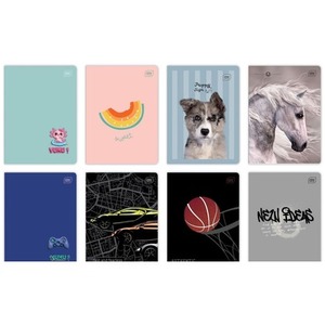 Zeszyt A5/32K kratka kolorowa 70g UV mix (10szt)