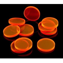 Znaczniki akryl pomarań. fluo okrągłe 22x3mm 10szt
