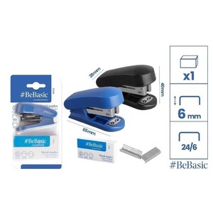 Zszywacz mini + zszywki 24/6 MIX