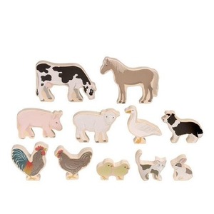 Zwierzątka drewniane odgrywanie ról 11el